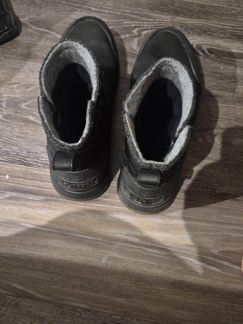 Sorel Men S Black and Grey Fleece-Lined Ankle Boots